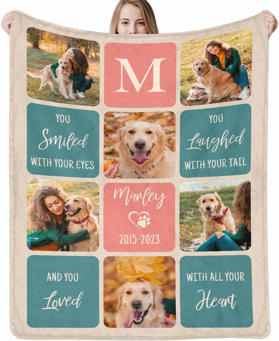 Detailed look at the clean edge stitching on the personalized remembrance blanket