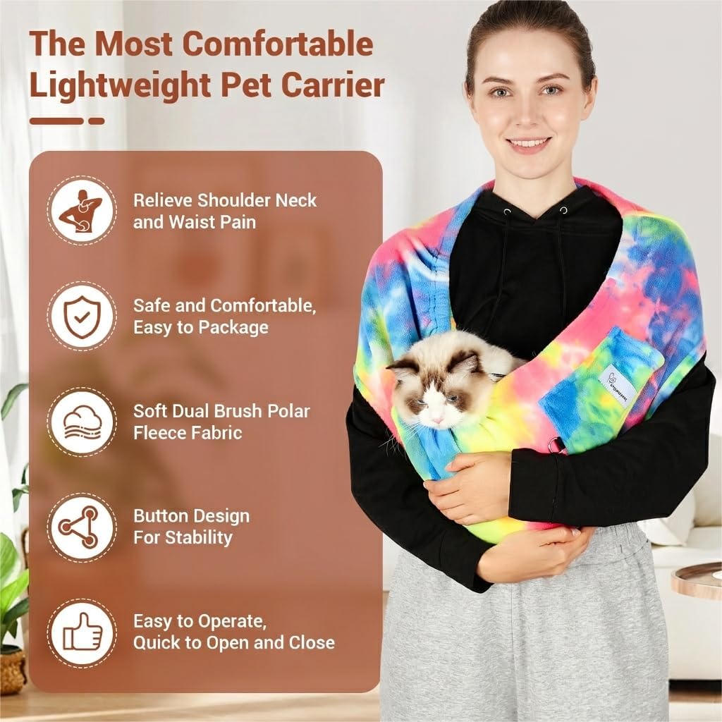 OkayOnee Pet Sling Carrier soft fleece texture