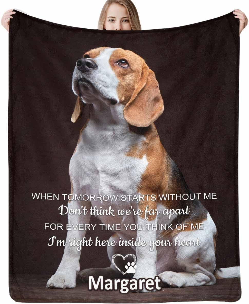 Artsadd Custom Memorial Blanket with Photos and Name-in Loving Memory Gifts Personalized for Loved Ones Lost-Remembrance Blankets for Dogs Cats Pets Lover-Black - Image 11