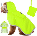 Lukovee Dog Raincoat, Adjustable Dog Rain Jacket with Clear Hooded Double Layer for Large Medium Small Dogs Puppies, Waterproof Rain Coat Poncho with Reflective Storage Pocket & Rim (Yellow, L) - Image 11