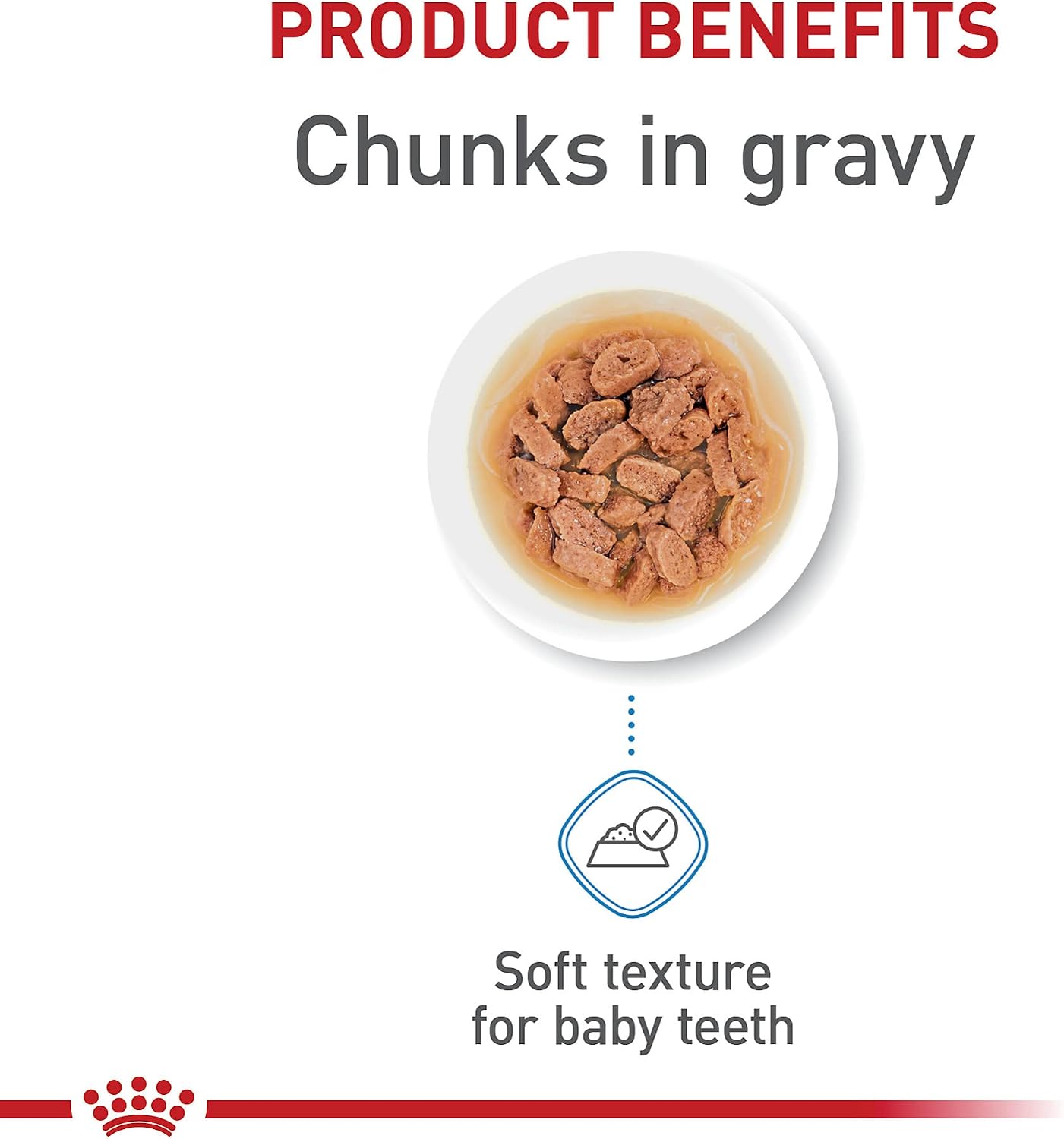 Royal Canin chunks in gravy texture for small breed puppies