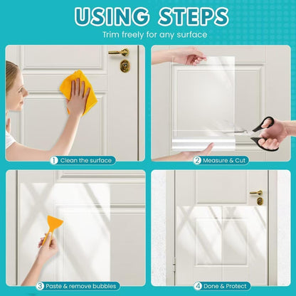 Demonstration of trimming the scratch protector to size
