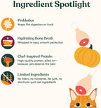 Healthy limited ingredient cat treat packet showing recipe details