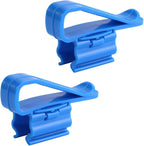 Gryshanyun fish tank mounting clip front view showing the adjustable blue plastic design.