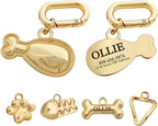 Dogs Tag Stylish Personalized Double Sided Deep Engraved Cat & Dog Tags Engraved for Pets Bone Balloon Shape Brass - Image 15