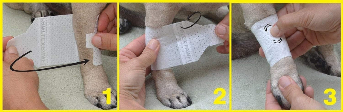 Detailed view of the PawFlex fastening system for secure fit