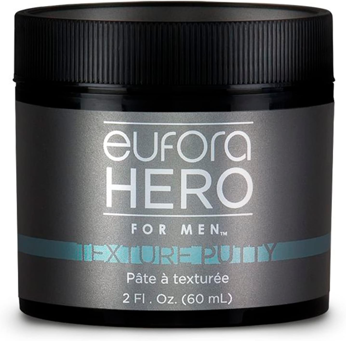 Eufora Hero for Men Texture Putty jar front view for men's hair styling.