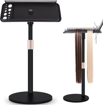 AIHOPESTO hair extension holder braiding rack stand front view for salon organization.