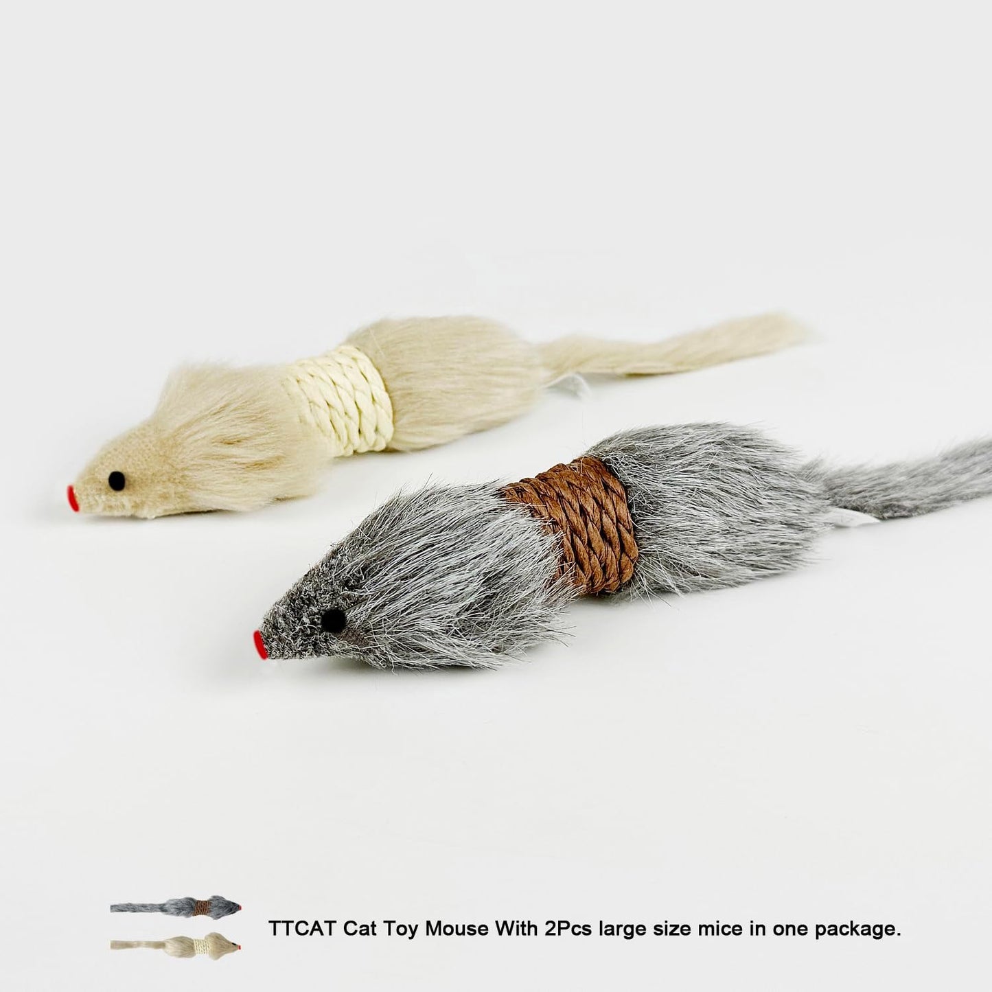 TTcat cat kicker mouse toy close up of durable plastic rattling body