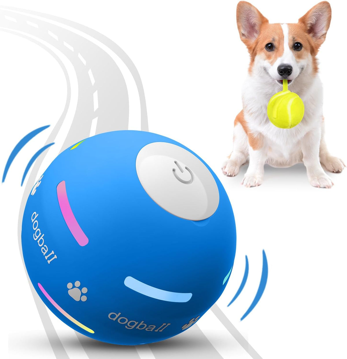 PetDroid dog ball toy packaging and accessories