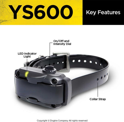 Dogtra YS600 collar featuring stainless steel contact points