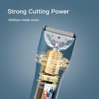 Grimgrow waterproof cat hair trimmer being cleaned under water