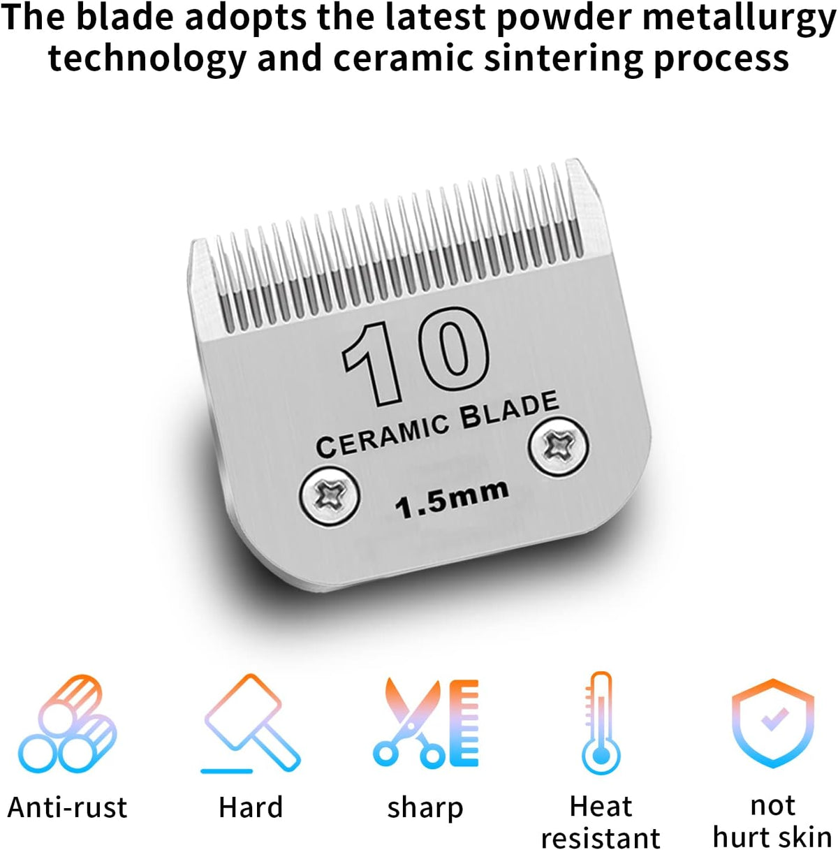 Three pack detachable size 10 ceramic blades for professional dog grooming