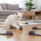 FdcLixuvol set of five durable plush mouse toys for stress relief.