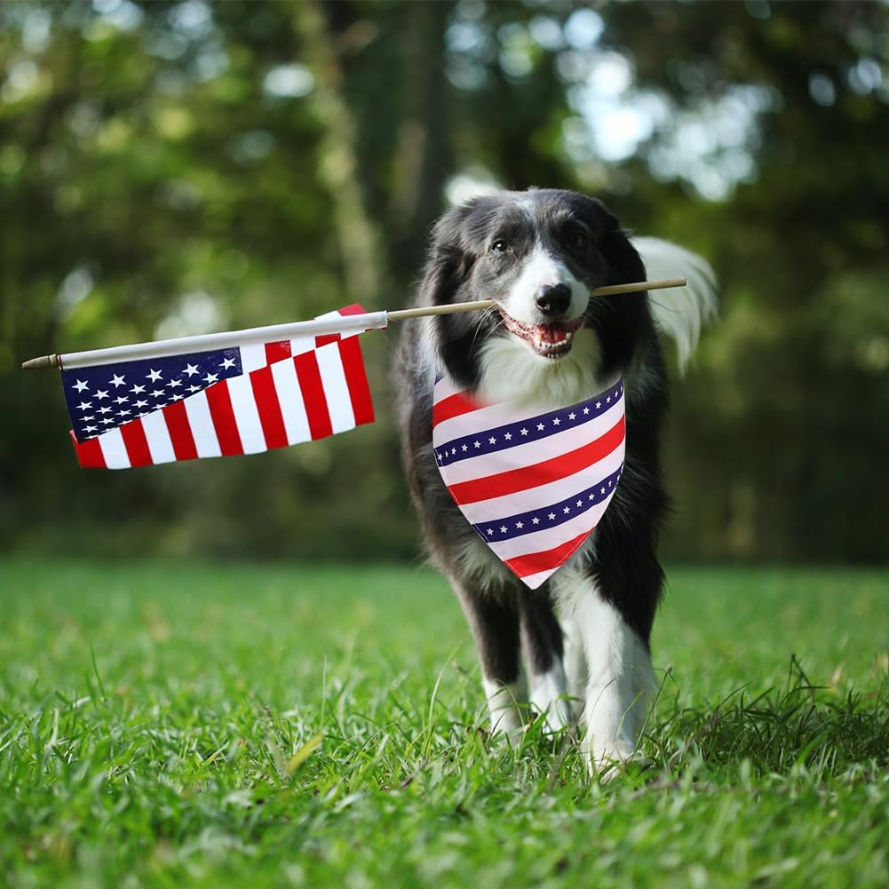 SZEE red white and blue canine accessories showcasing lightweight fabric.