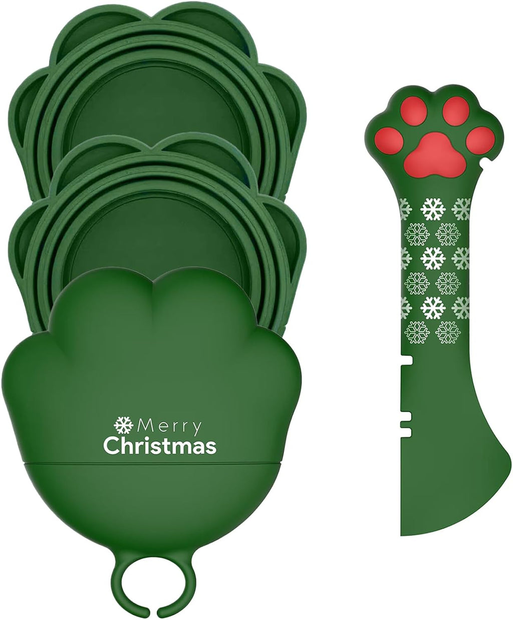 3 Pcs Pet Food Can Lids & One Can Spoon | Cute Paw Shape Opener Spatula Cat Wet Food Spoon | Universal BPA Free Silicone Covers for Dog Cat Cans(Pink) - Image 9