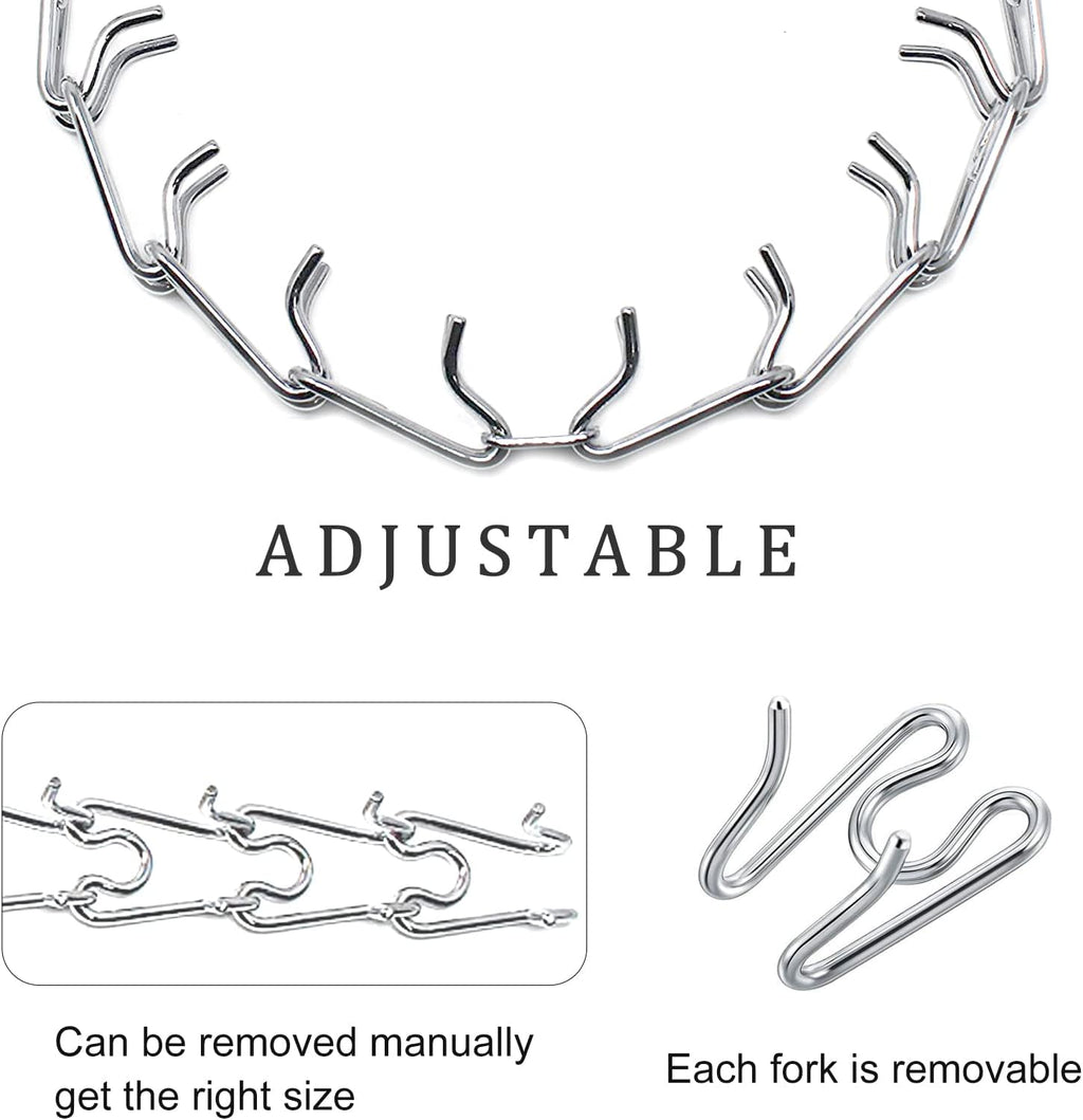 Four pieces of silver tone metal training collar prongs with smooth blunt ends