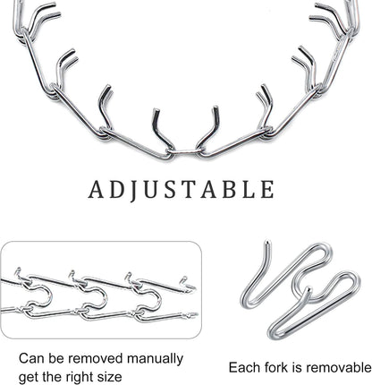 Four pieces of silver tone metal training collar prongs with smooth blunt ends