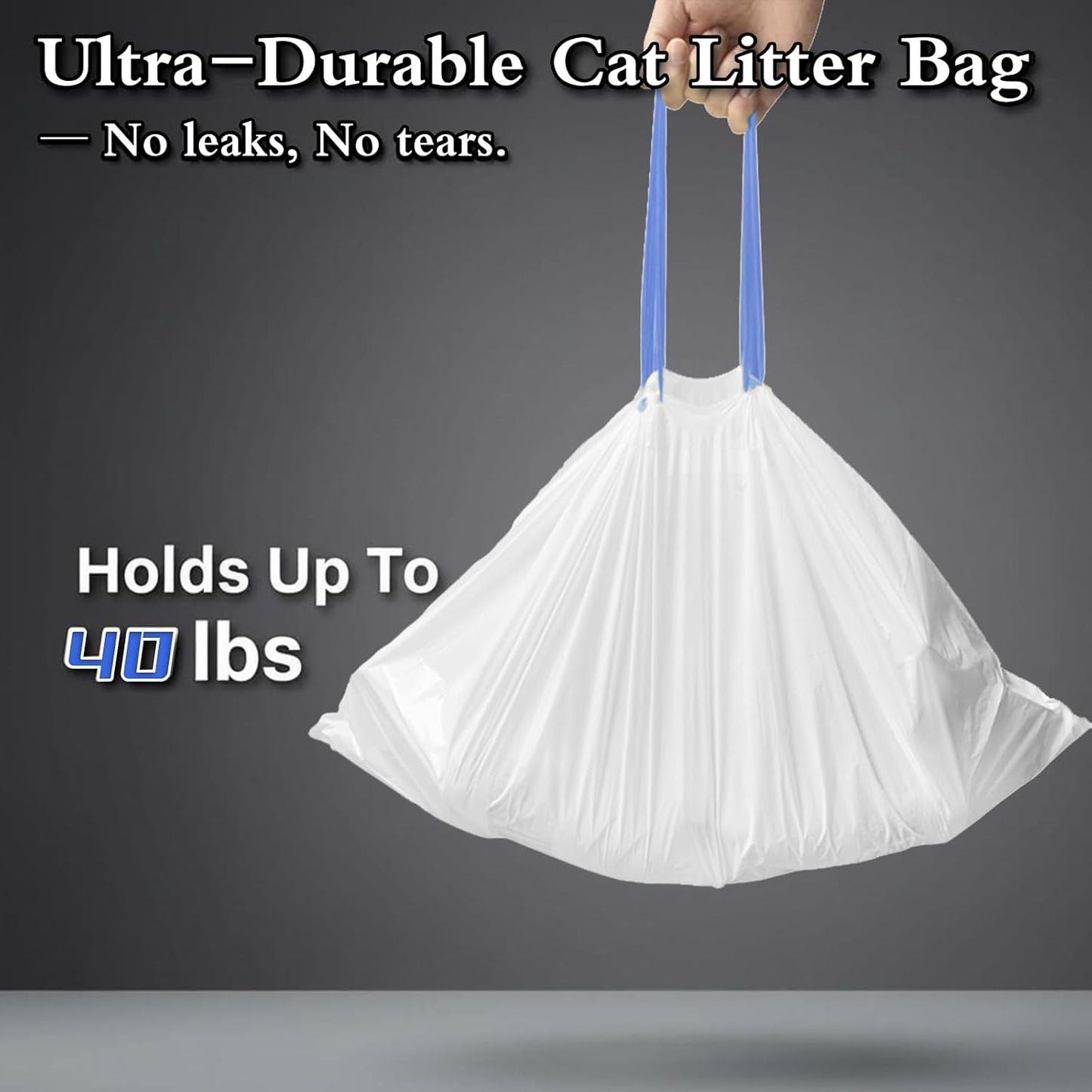 Frnoip jumbo pet litter bag being fitted inside an extra large cat litter box