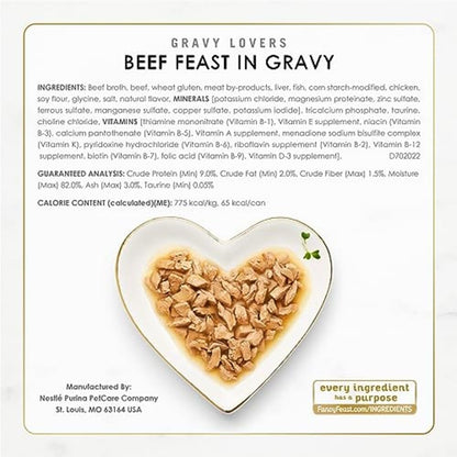 Purina Fancy Feast Gravy Lovers Poultry And Beef Variety Pack Case