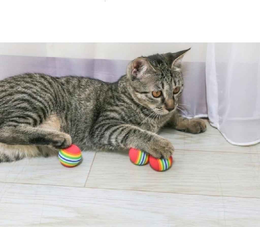 Bepets noise free soft pet activity toy balls for cats