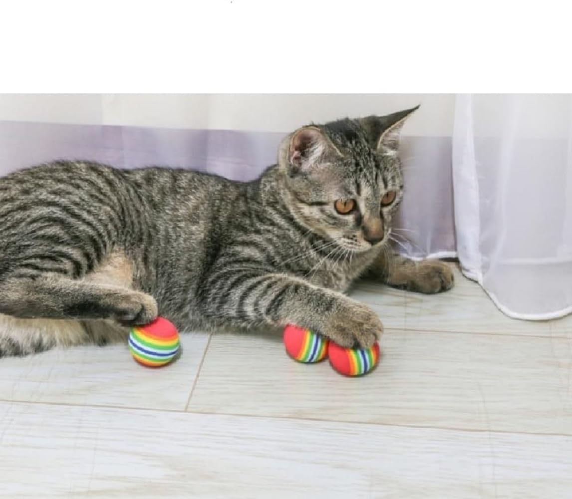 Bepets noise free soft pet activity toy balls for cats