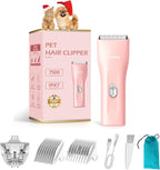 Prowerful Home Professional Dog Grooming Kit Clipper Low Noise USB Rechargeable Gifts for Dog Cat Black,TS006 - Image 13