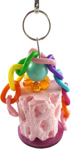 Wontee bird accessory showing plastic chain links and attachment hook.