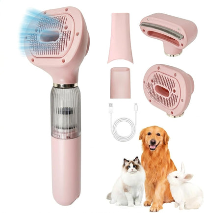ZYPUIXK vacuum brush tool being cleaned out after grooming a cat