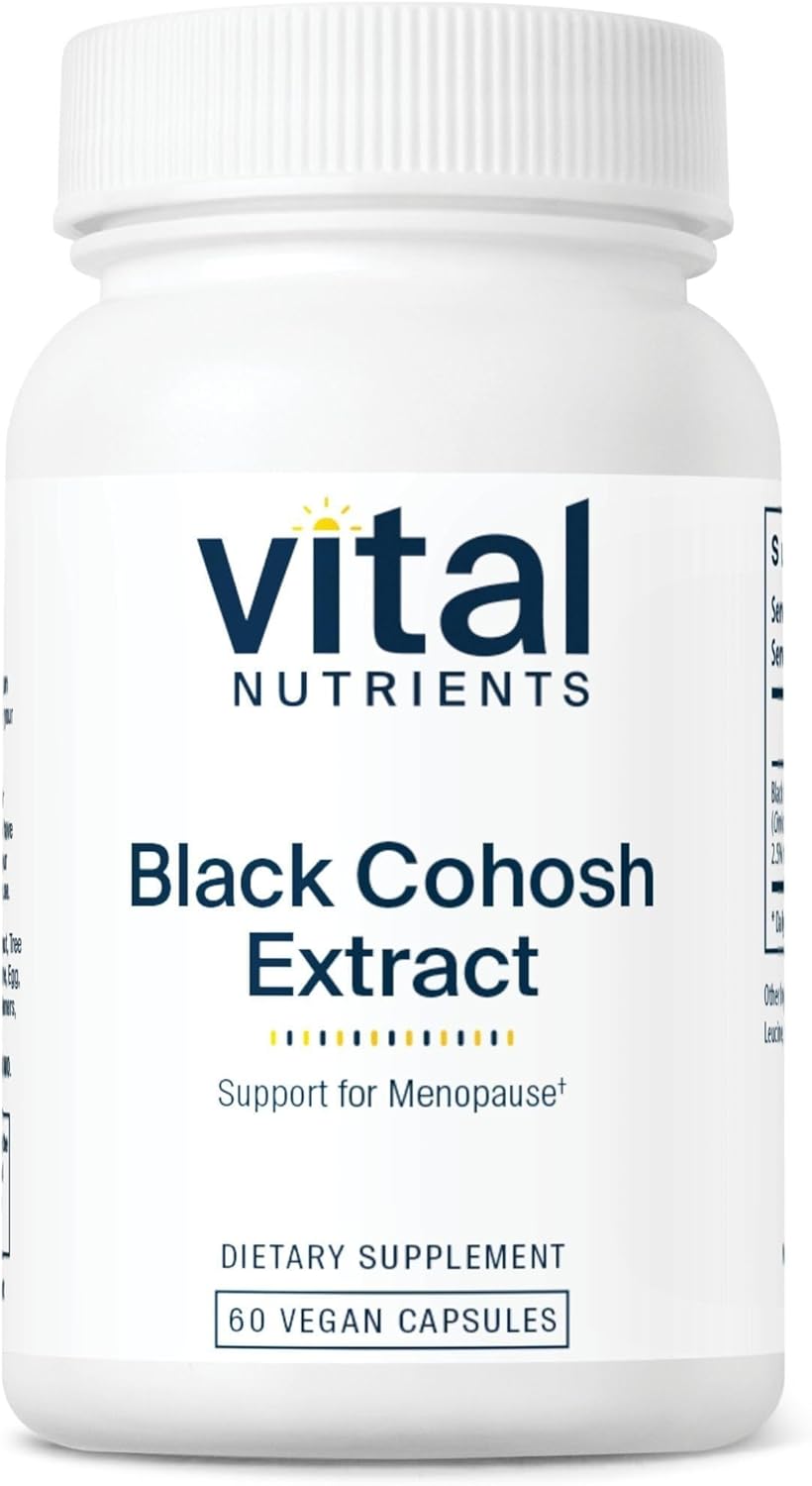Vital Nutrients Black Cohosh Extract 250mg bottle front view for menopause support