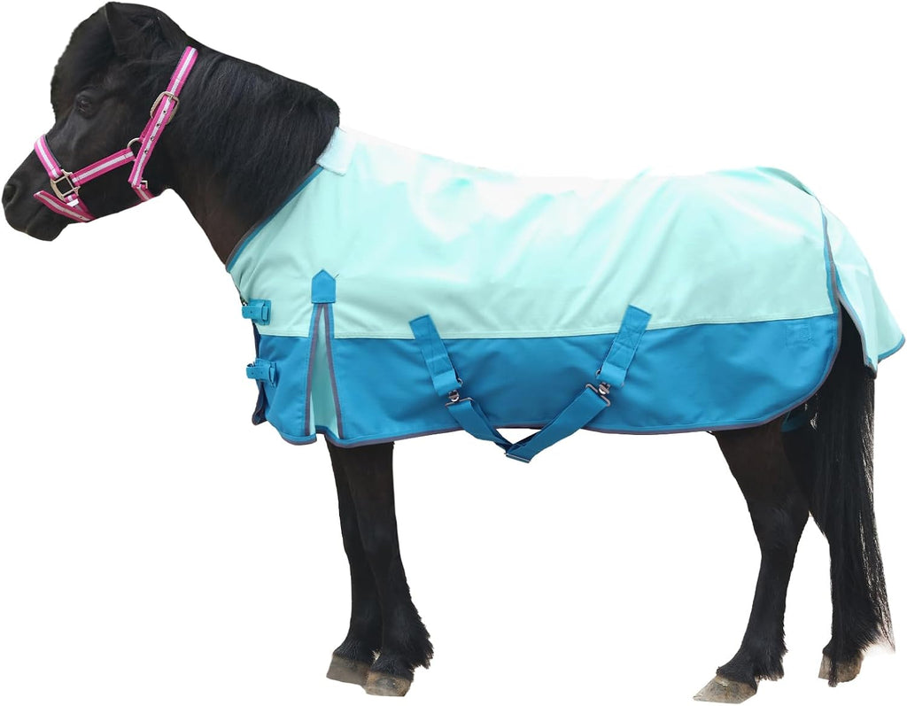 Gallopoff 1200D No Fill Turnout Blanket laid flat showcasing the full miniature design