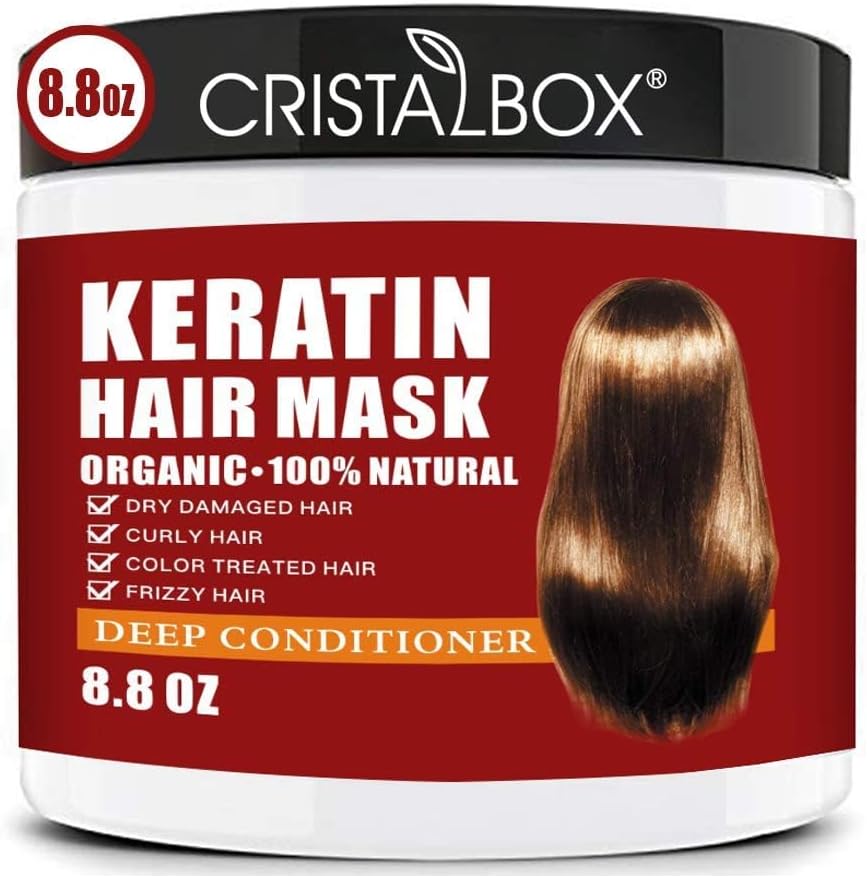 Cristalbox Keratin Hair Mask front view jar packaging