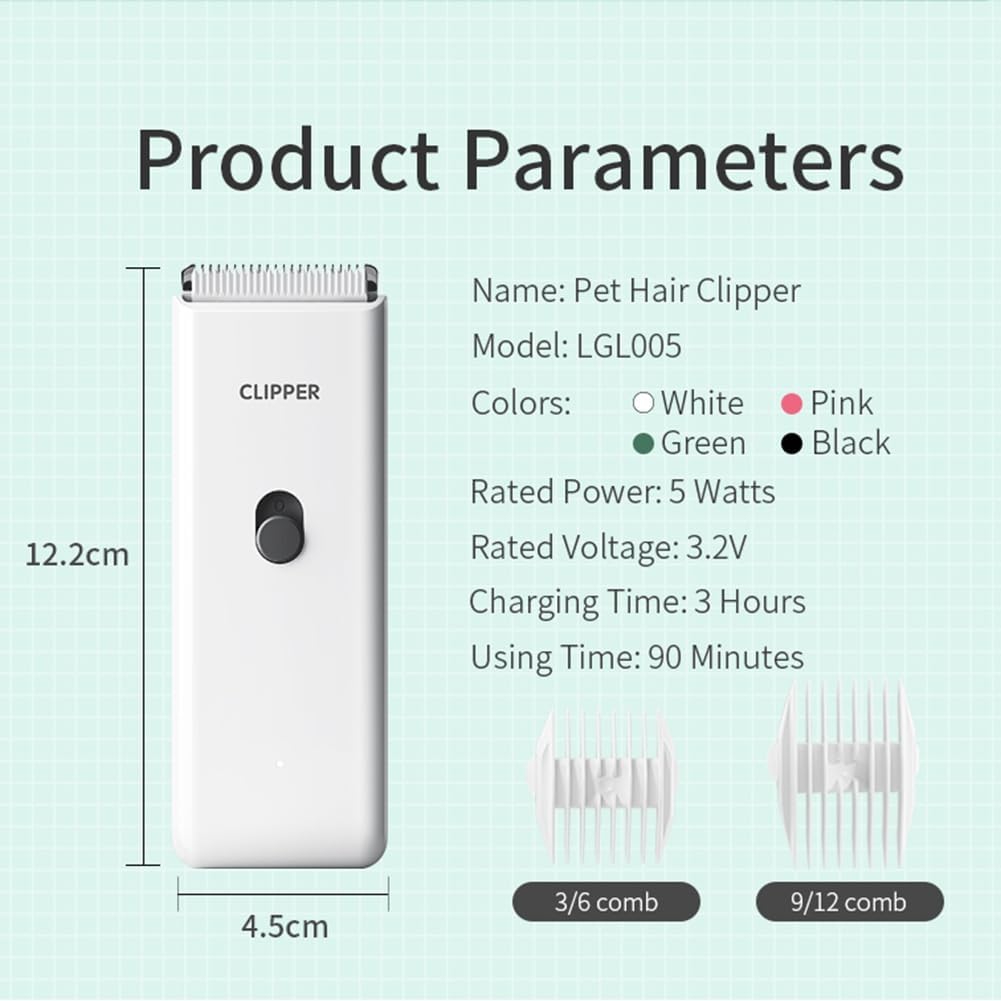 White low noise professional pet grooming device