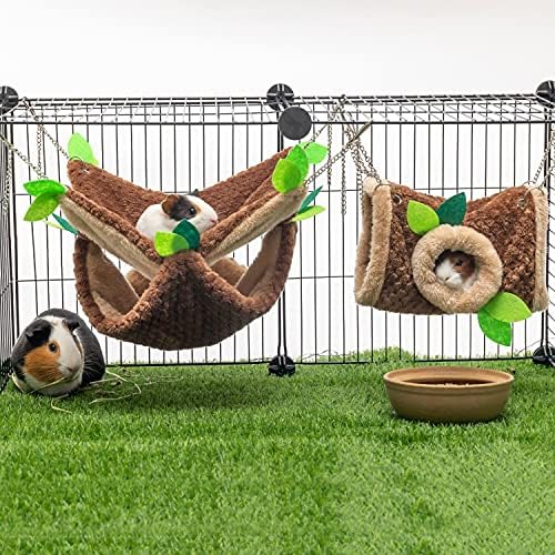 Hamster playing in Orzechko hanging tunnel accessory
