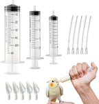 Baby Bird Feeding Syringe Set, Pet Parrot Milk Feeding Syringe with Tubes, Parrot Feeding Tubes Measuring Tools for Feeding Pets Scientific Industrial Labs... (10ml+10ml+20ml+60ml) - Image 7