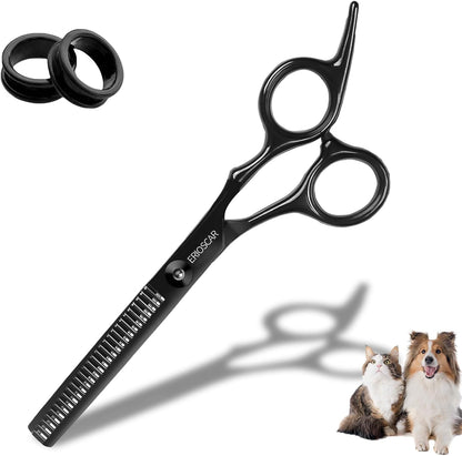 Curved Dog Grooming Scissors with Safety Round Tips, Light Weight Professional Pet Trimming Grooming Shears 4CR Stainless Steel for Nose Hair,Ear Hair,Face Hair,Paw Hair for Dogs and Cat - Image 9