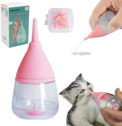 Kitten Bottles for Nursing,Puppy Bottles for Nursing Puppy Milk, Anti-Choking Puppy Feeder Design,with 3pcs Replaceable and Reusable Silicone Nipples for Feeding Newborn Pets (Blue, 40ml+3pcs) - Image 11