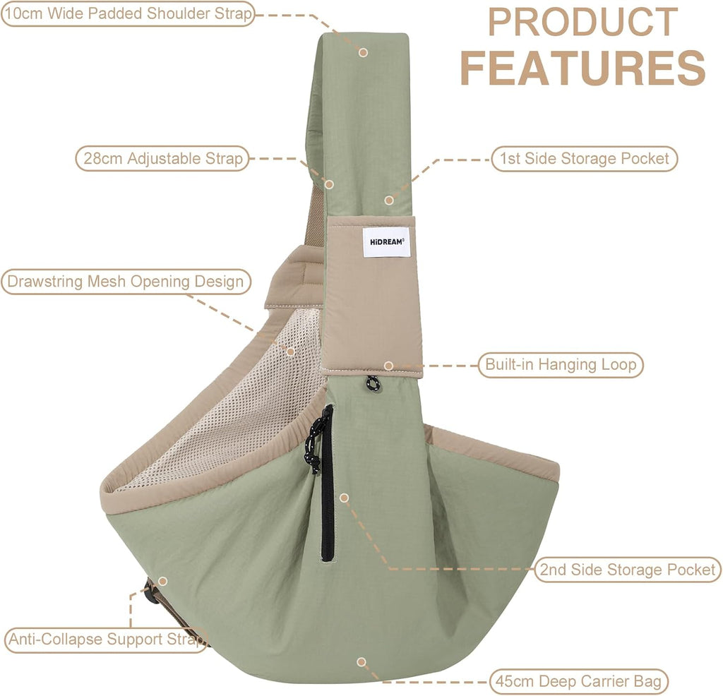 HÃ¶nPom adjustable hands free puppy travel carrier