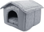 Best Pet Supplies Cat Bed for Indoor Cat, Domed Tent House with Removable Pillow, Covered Cat Cave for Small Dog, Puppies and All Breeds of Cats - Gray, 16 x 16 x H:16" - Image 11