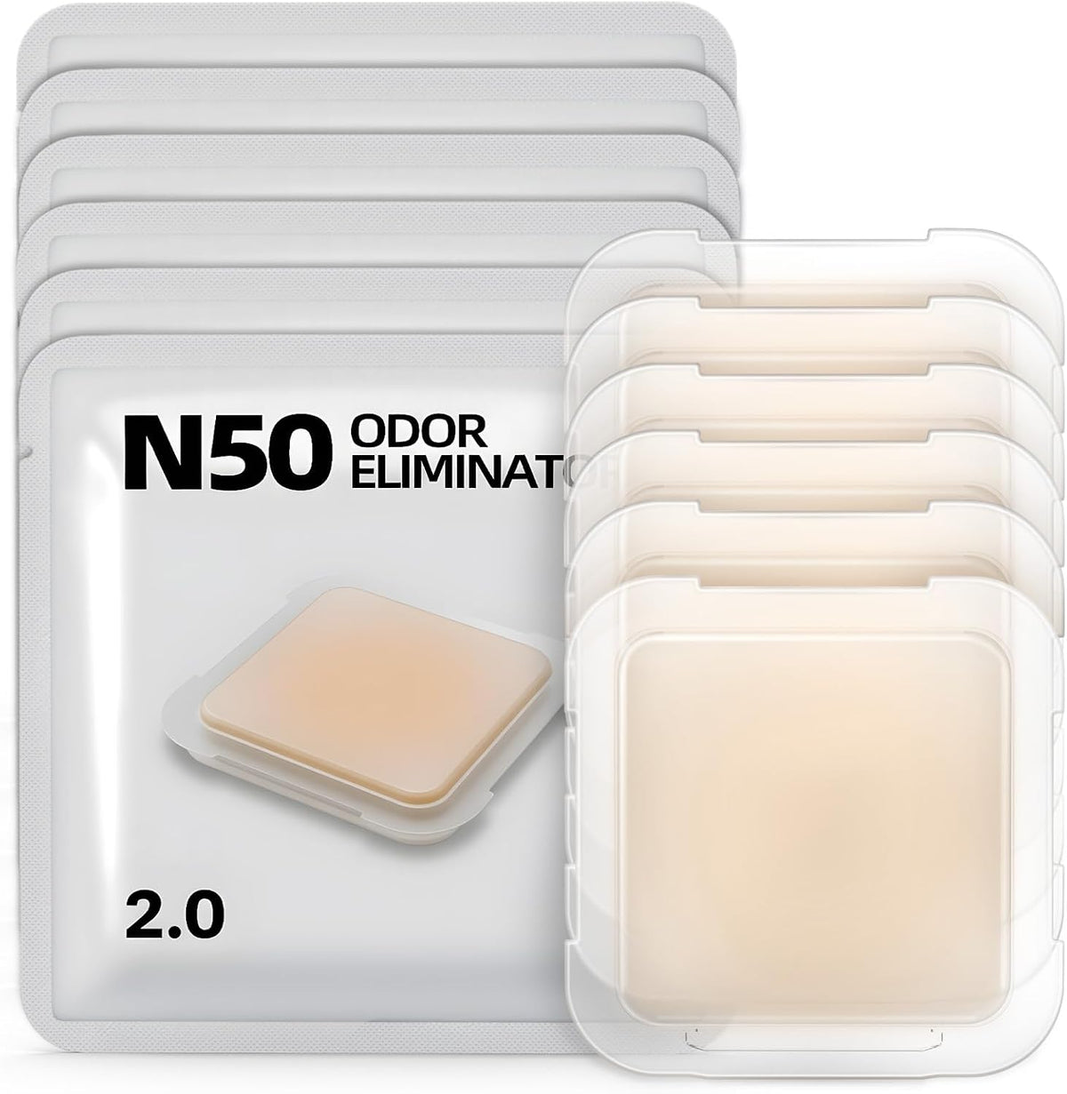 Waatoos N50 Odor Eliminator 2.0 front view packaging for automatic litter boxes.