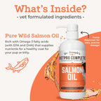 Premium Wild Alaskan Salmon Oil supplement ingredients and daily dosage instruction label.