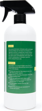 Blotting a carpet stain after treating with Benetail enzymatic cleaning formula.