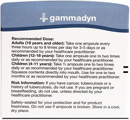 Unda Gammadyn Mn liquid ampoules packaging details