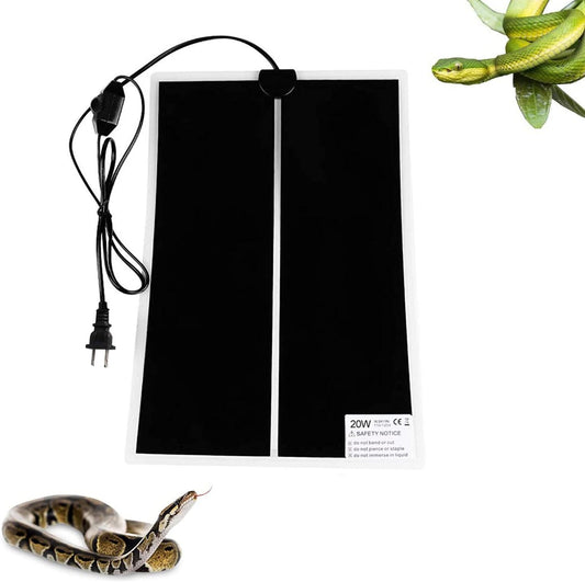 Xiehuza 20W reptile heating mat with temperature dial front view