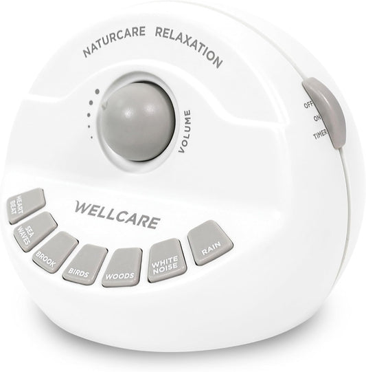 Wellcare Naturcare Sound Relaxation machine front view showcasing the large volume dial