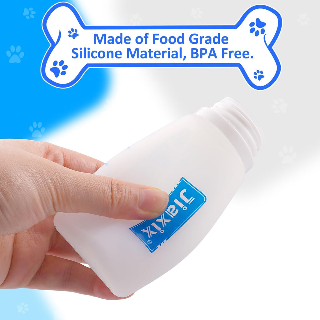 BPA free food grade kitten milk bottle with clear measurement markings in milliliters