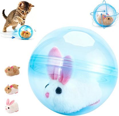 2026 New Self-Rolling Interactive Cat Ball Realistic Animal Automatic Moving Rolling Cat Ball 360 degrees Rolling Spin Moving Cat Ball Fun Indoor Interactive Pet Ball for Cats Dogs Chasing (Blue, Mouse-A) - Image 9