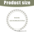 Luxury pet jewelry white pearl collar closeup details