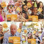 A happy recipient opening the interactive BABORUI happy birthday pop up greeting card at a party.
