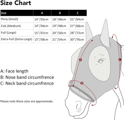 Authentic USA imported horse fly mask protective gear
